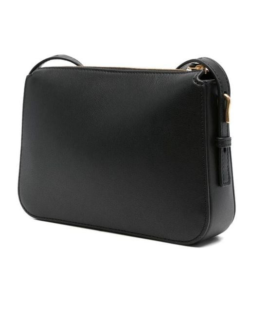Mulberry Black Clovelly Leather Zip-Top Cross Body Bag
