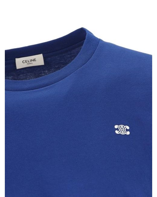 Céline Blue Triomphe Loose T-Shirt for men