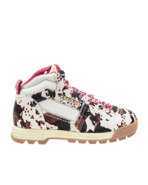 Autry Pink Malga Mid Sneakers