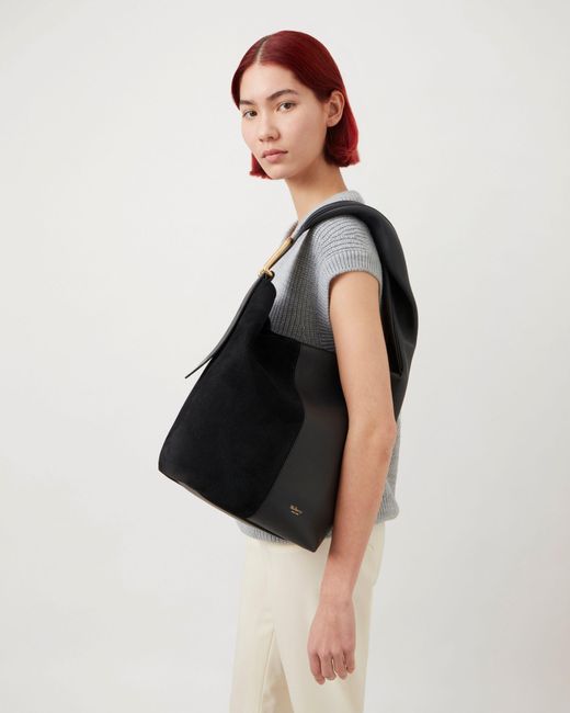 Mulberry Black Retwist Hobo Suede Shoulder Bag