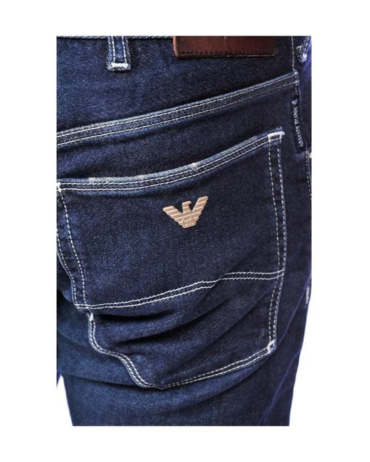 Armani Jeans Blue Logo Jeans for men