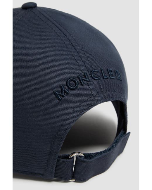 Moncler Blue Logo Patch Curved Peak Baseball Cap for men