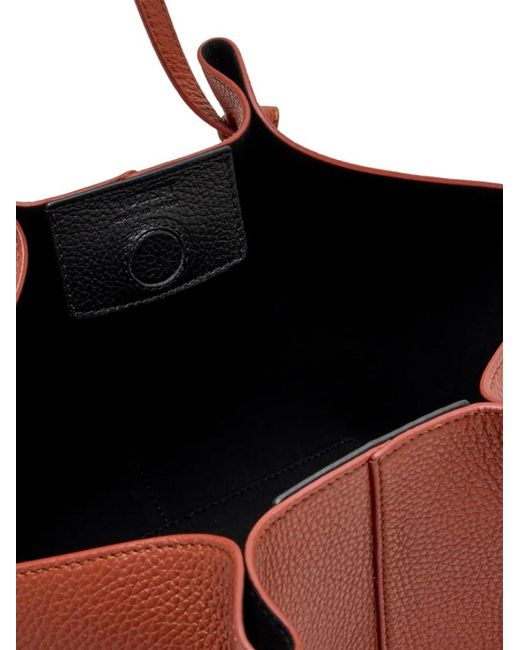 Yuzefi Brown Knotted-Handle Tote Bag