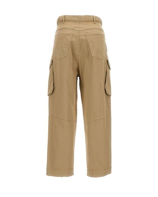 Semicouture Natural Semi Couture Cargo Pants With Pockets