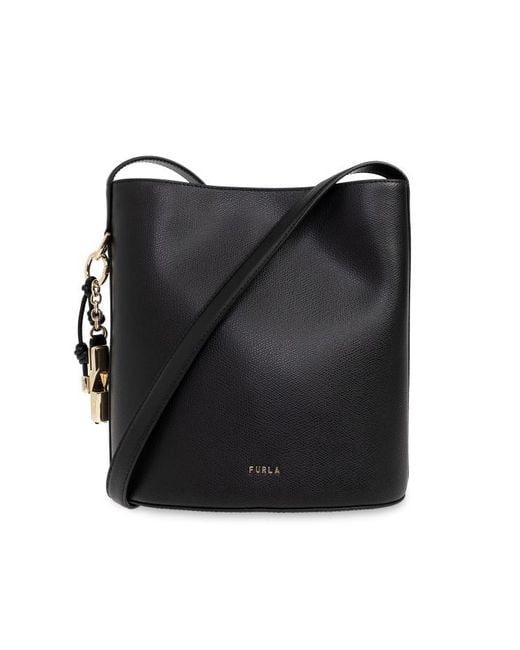 Furla Black Logo Shoulder Bag