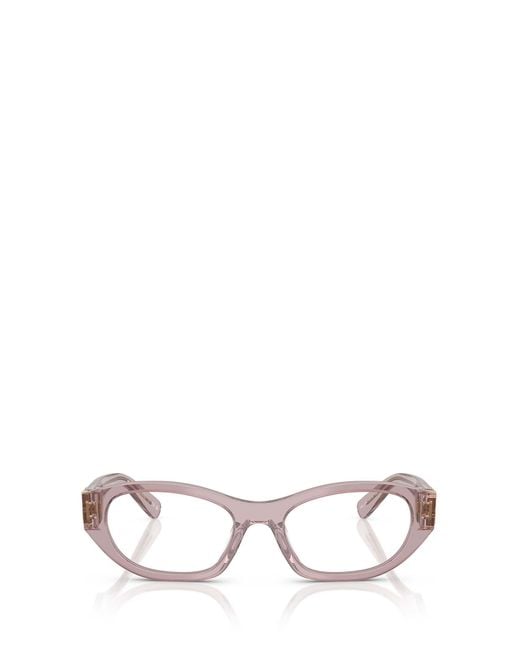 Miu Miu White Eyewear Cat-Eye Glasses