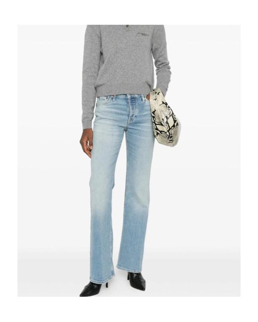 Re/done Blue Button-Fastening Jeans