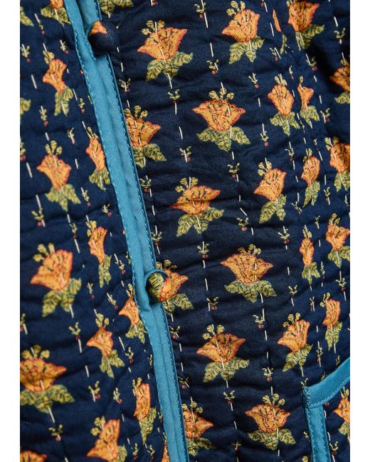 Polo Ralph Lauren Green Quilted Floral-Print Cotton Jacket
