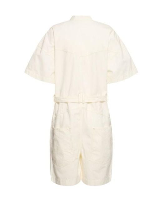 Isabel Marant Natural Belted Jumpsuit Shorts