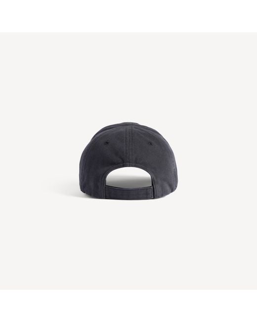 Balenciaga Black Masking Tape Distressed Baseball Cap for men