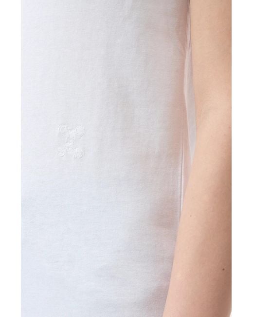 Closed White Ribbed Crew Neck T-Shirt