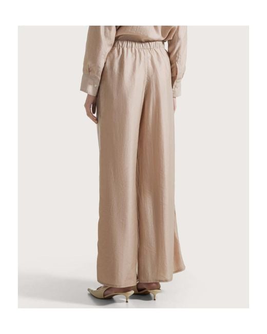 Seventy Natural Elasticated-Waistband Wide-Leg Trousers