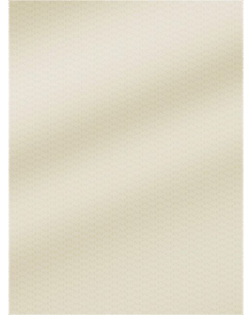 Max Mara White Magico Frayed Edge Scarf