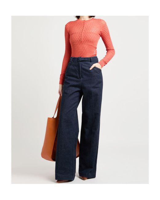 MAX&Co. Pink Button Neck Sweater