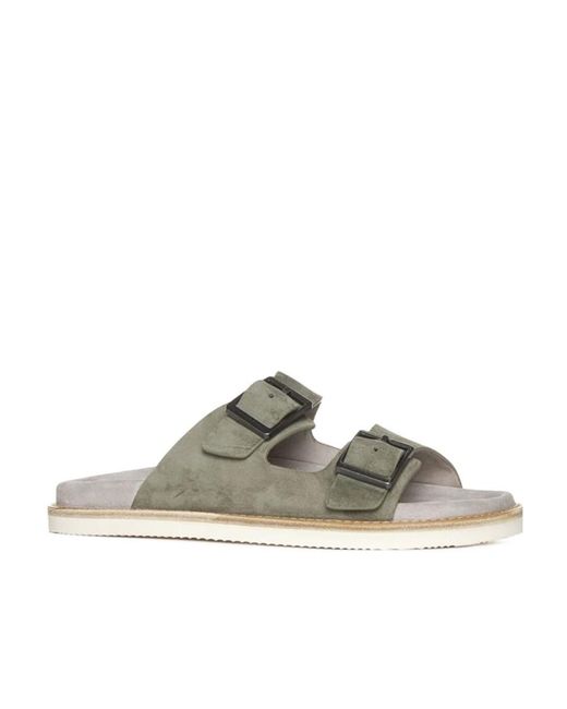 Brunello Cucinelli Multicolor Buckled-Strap Slides for men