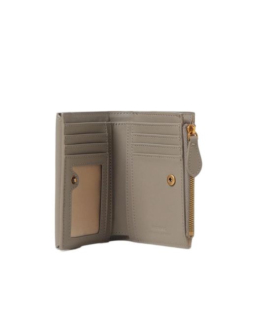 Pinko Gray Double-Fold Logo Wallet
