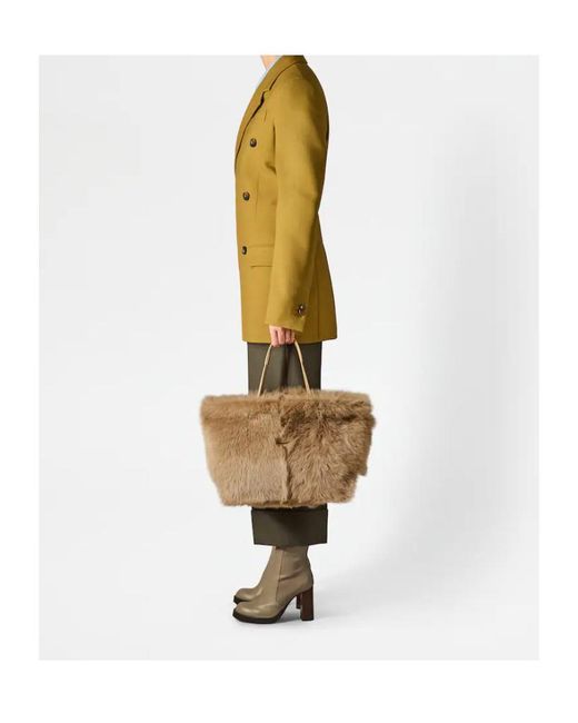 Tod's Brown Di Bag Folio Medium Shoulder Bag