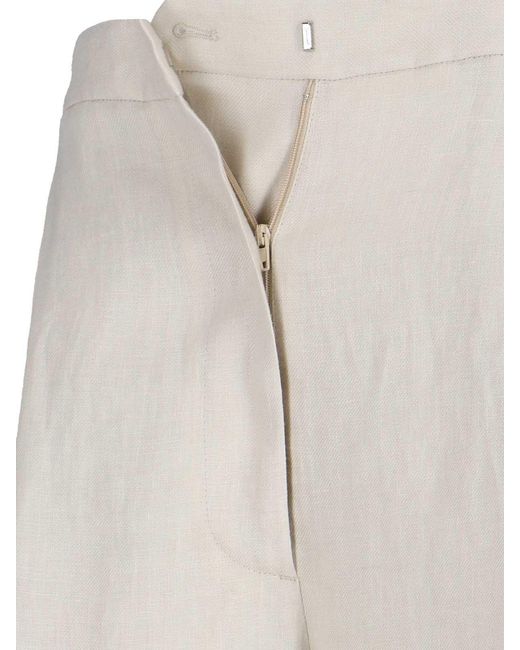 Lardini White Straight-Leg Casual Pants