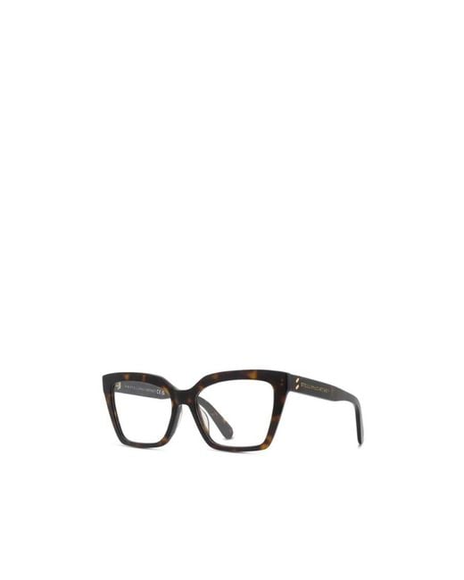 Stella McCartney White Eyewear Square Frame Glassses for men