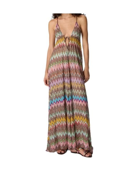 Missoni Metallic Zig Zag Maxi Dress