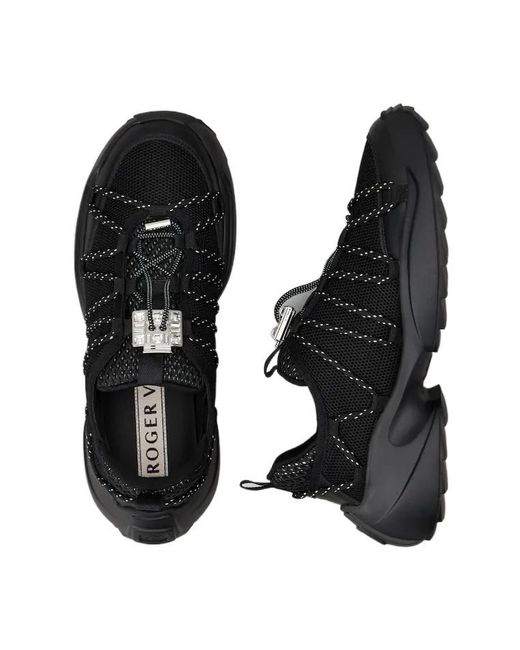 Roger Vivier Black Sacai Viv' Zag Sneakers