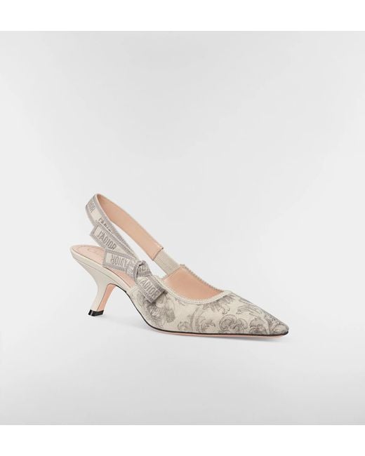 Dior White J'A Slingback Pump