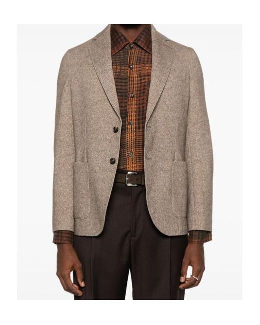 Circolo 1901 Brown Double-Breasted Blazer for men