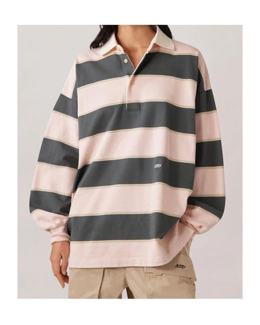 Autry Multicolor Striped Long-Sleeve Polo Shirt for men