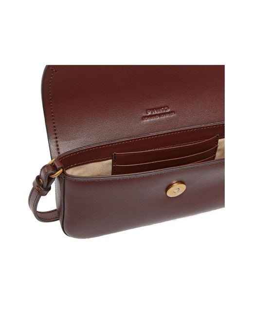 Pinko Brown Logo Detailed Crossbody Bag