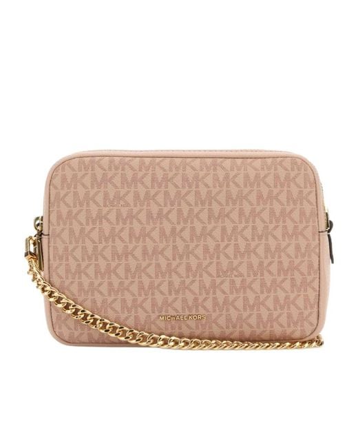 MICHAEL Michael Kors Natural Bryant Medium Signature Logo Camera Crossbody Bag