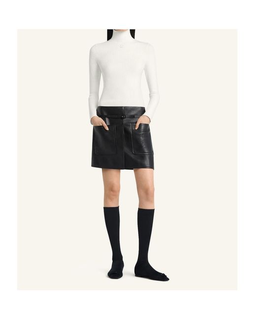Courreges White V-Line Turtleneck Sweater