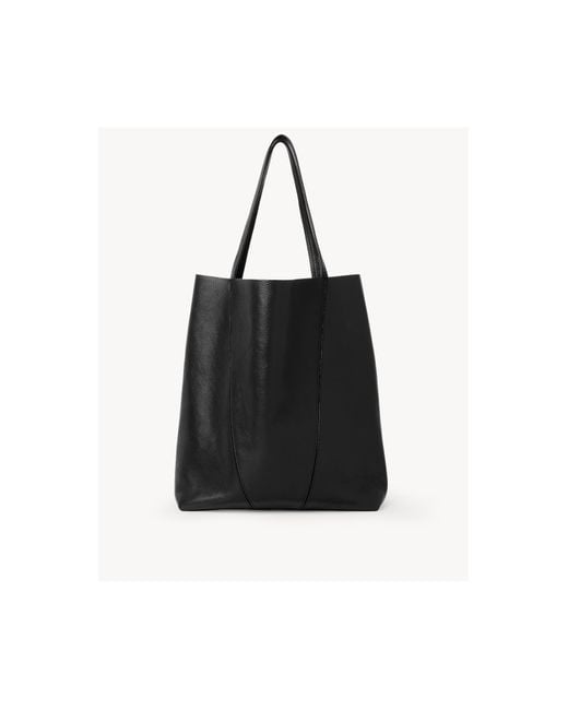 Chloé Black Chloé Spin Chain Detail Tote Bag