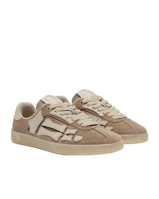 Amiri Brown Pacific Bones Suede Low-Top Sneakers for men