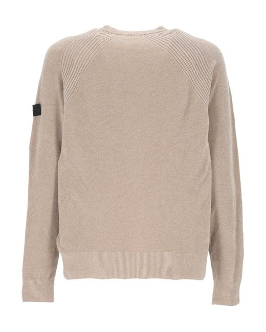Peuterey Natural Logo Patch Crewneck Jumper for men