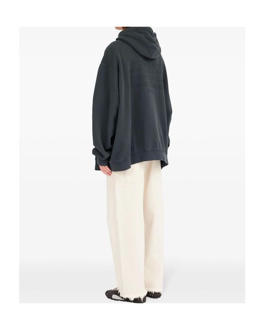 Maison Margiela Blue Stadium Zip-Up Hoodie for men
