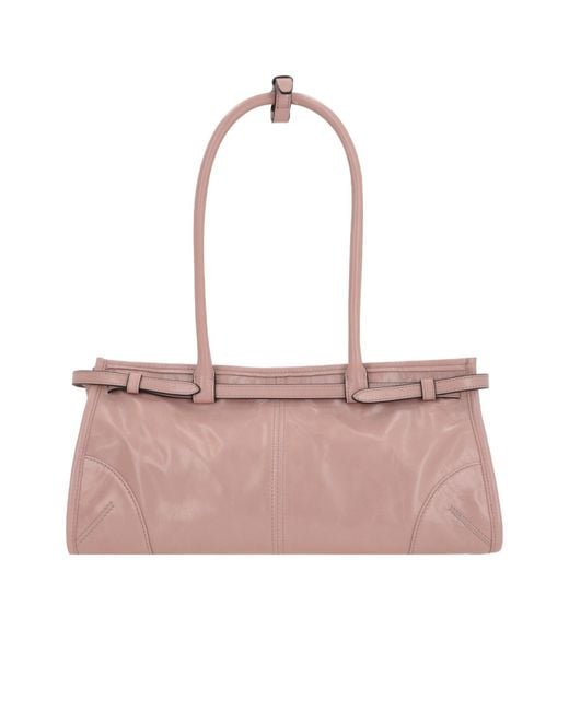 Prada Pink Bonnie Medium Leather Handbag