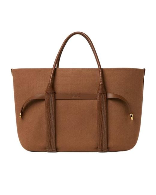 Loro Piana Brown Ghiera Shopper Large