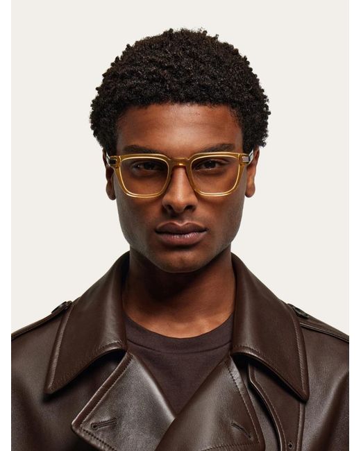 Ferragamo Metallic Optical Glasses for men
