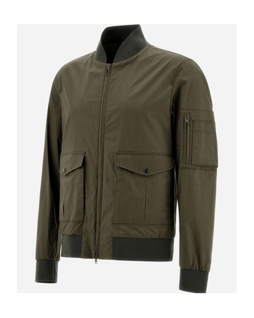 Herno Green Lightweight Bomber Jacket for men