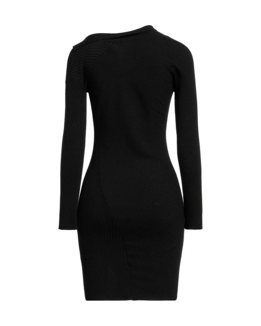 Jacquemus Black Knitted Long Sleeve Dress