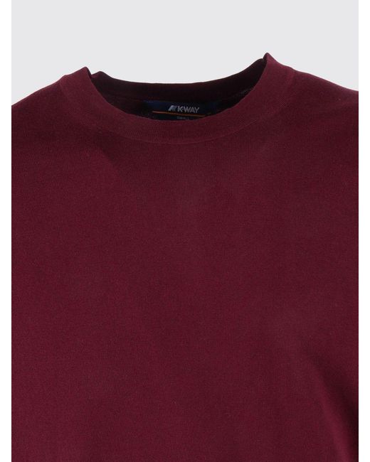 K-Way Red Combe Knit Pullover for men