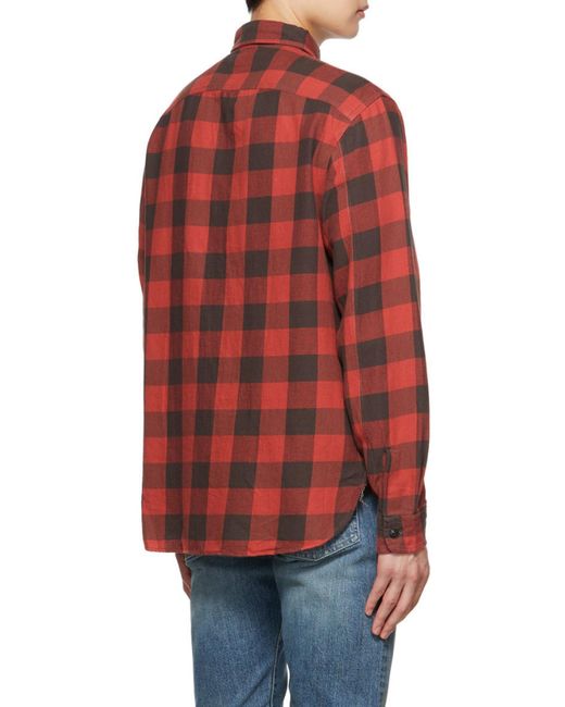 RRL Red Farrell Check-Print Shirt for men