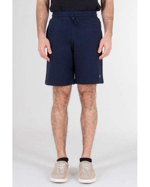 Emporio Armani Blue Elastic-Waist Shorts for men