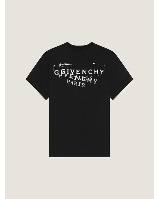 Givenchy Black Ink-Effect Logo T-Shirt