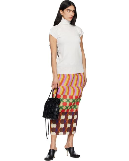 Issey Miyake Black Prism Drawstring Shoulder Bag