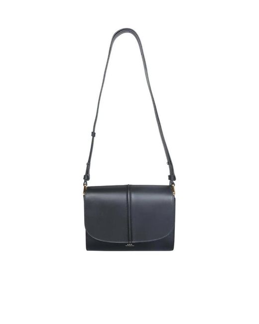 A.P.C. White Calf Leather Crossbody Bag