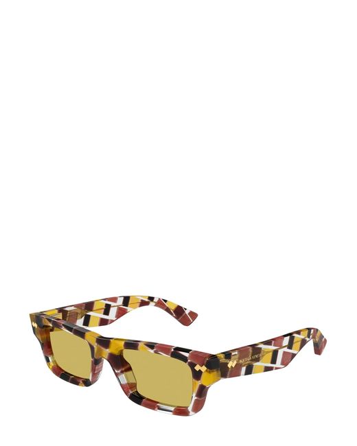 Bottega Veneta Metallic Eyewear Rectangular Frame Sunglasses for men