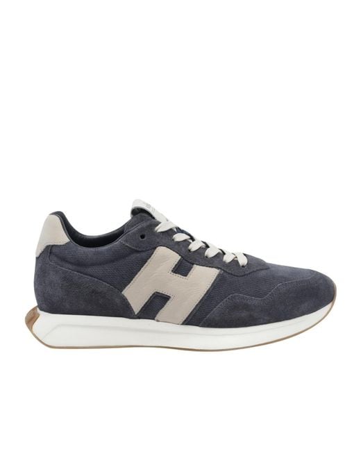 Hogan Blue H601 Lace-Up Sneakers for men