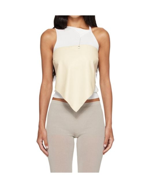 Paloma Wool Natural Buckled Strap Top