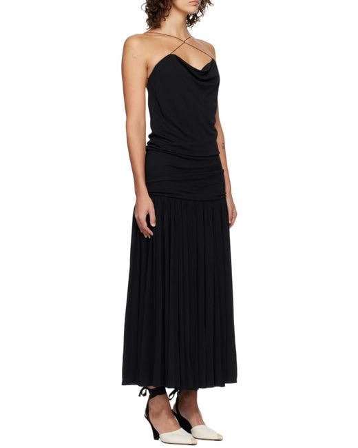 Jacquemus Black The Abiha Gathered Waist Dress